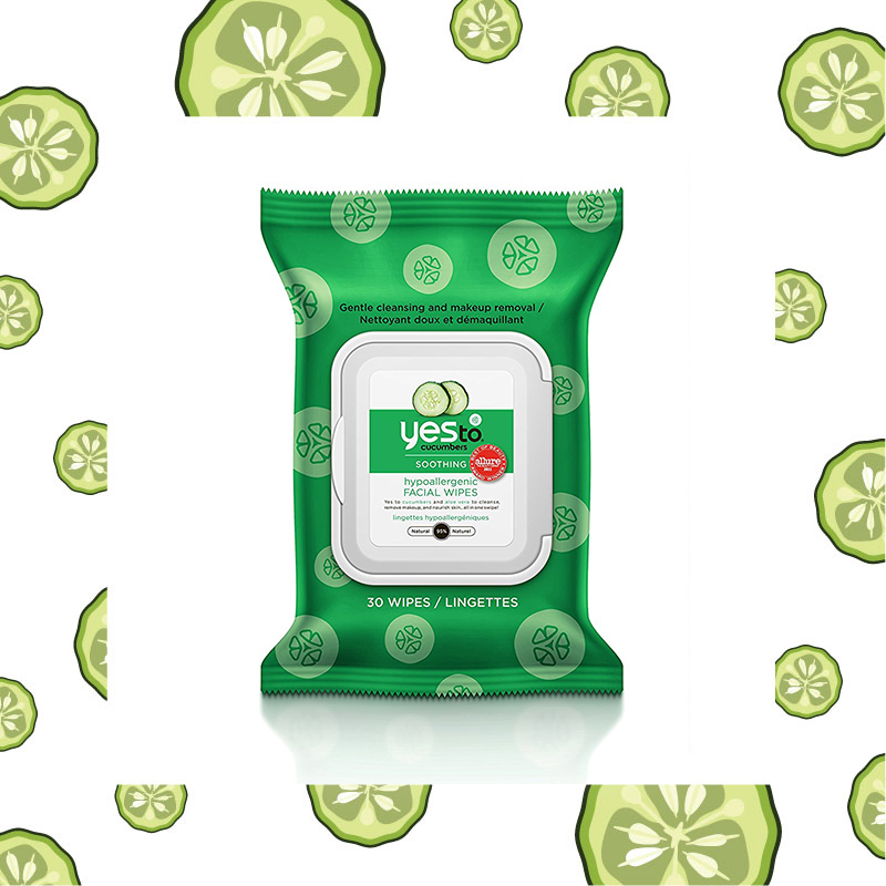 Yes to cucumber soothing facial wipes