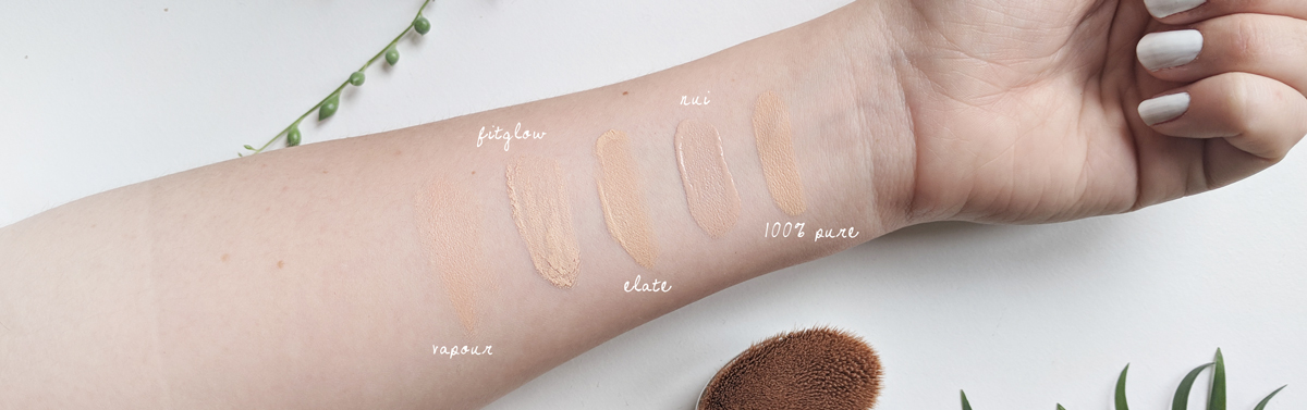 Swatches - A Week of Foundations - 5 Green Options Tested