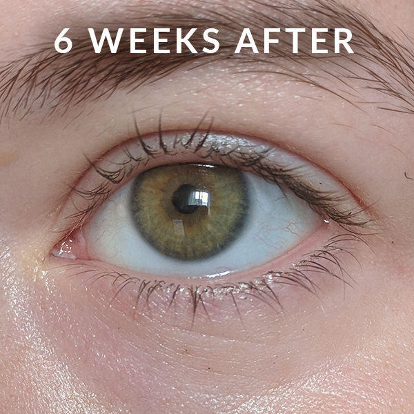 6 weeks after - Plant Based Eyelash Tint